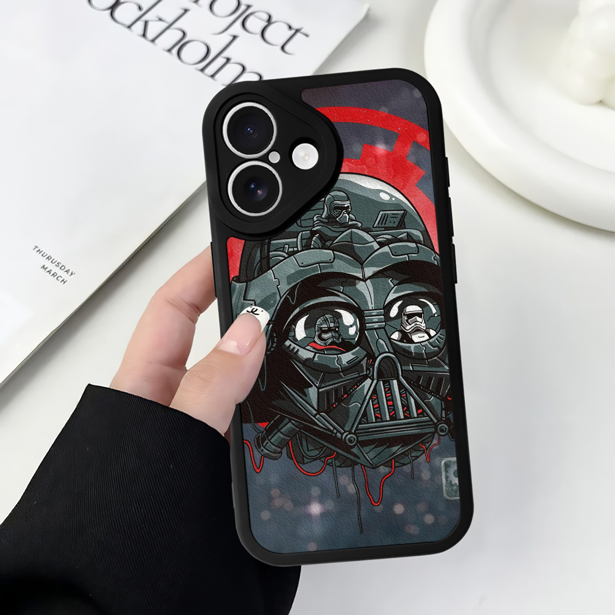 （画像用） スター・ウォーズ Star Wars 【iPhone 16シリーズ対応】シリコンスマホケース（レザー調） 材質：シリコン